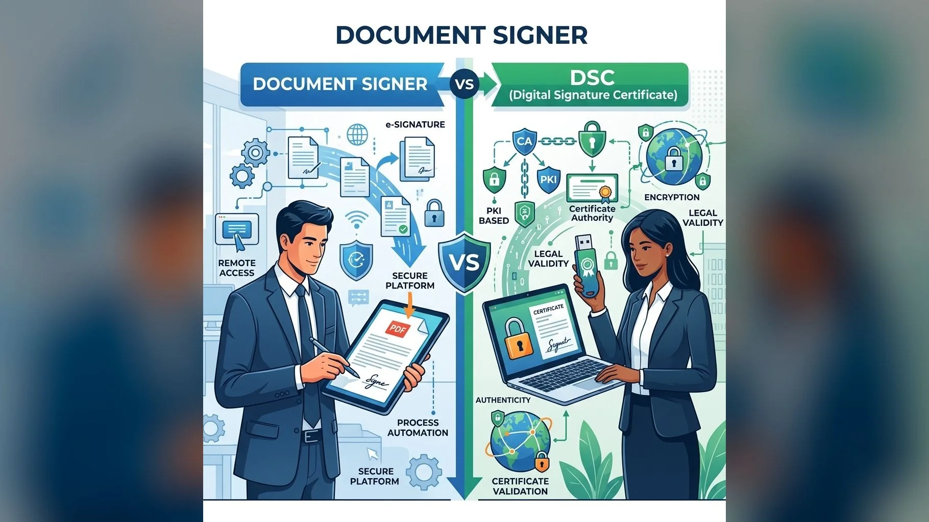 Document Signer Certificates vs Digital Signature