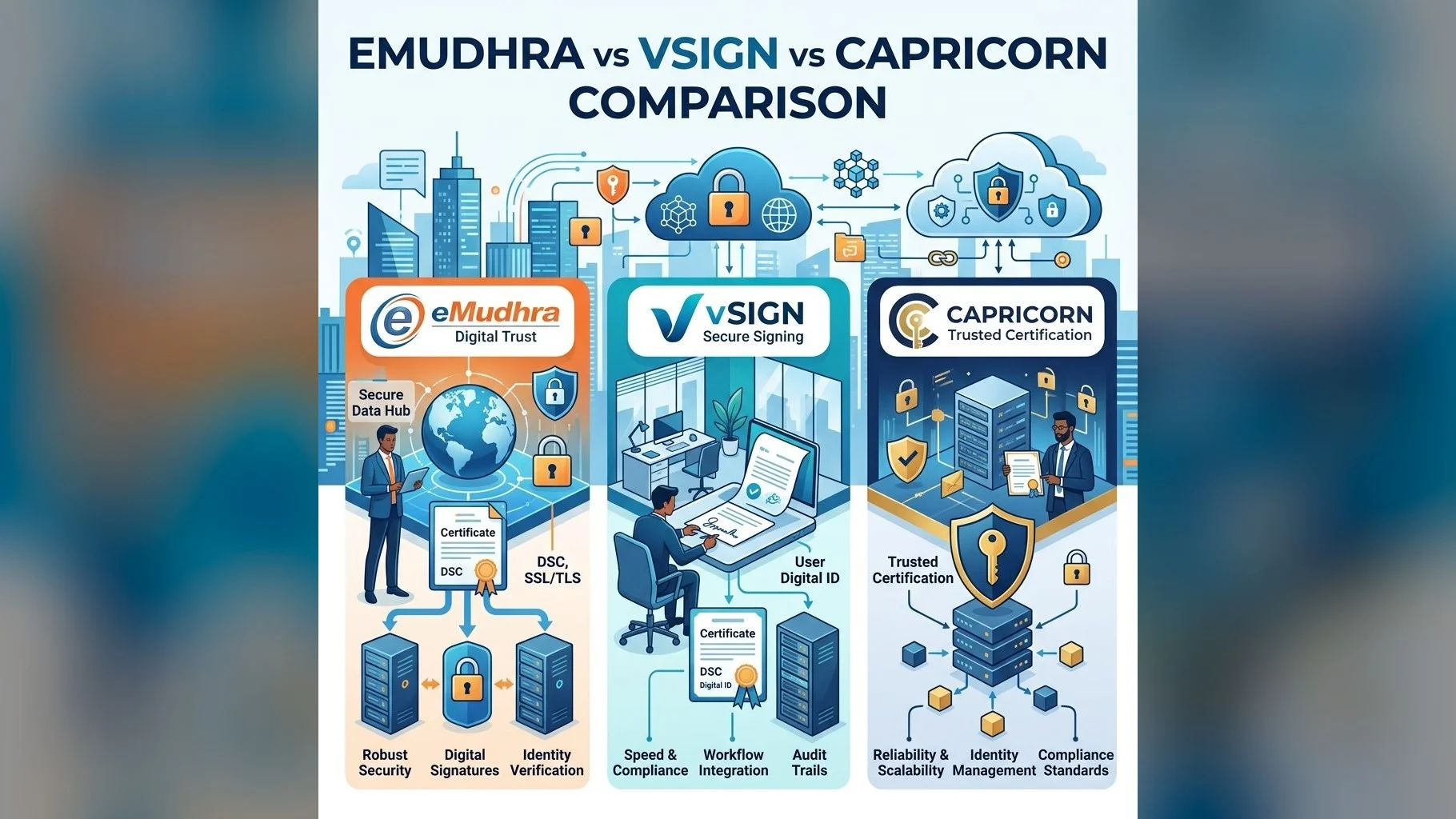 eMudhra vs Vsign vs Capricorn: Which is Better?