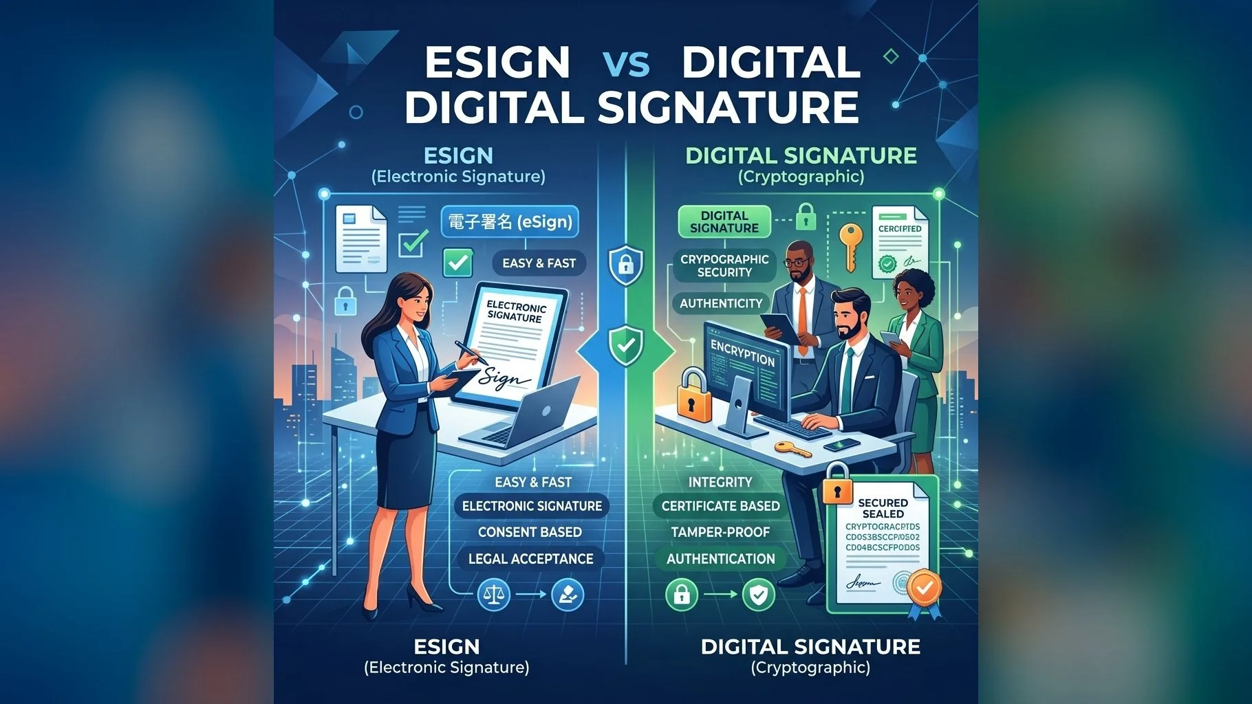e-Sign vs Digital Signature Certificate: What's the Difference?